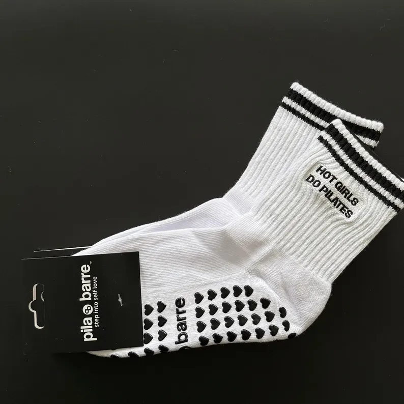 Customized Stripe Pilates Grip Socks