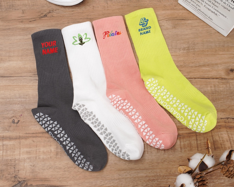 Pilates Crew Grip Socks
