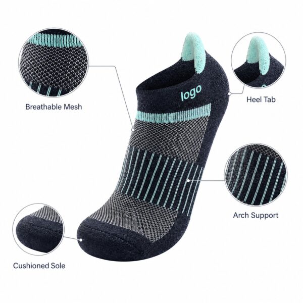 Custom Logo Running Socks