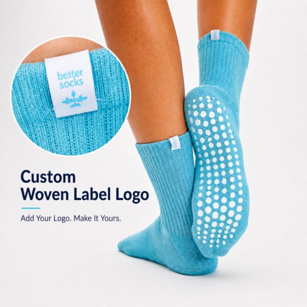 Custom Woven Label Grip Socks