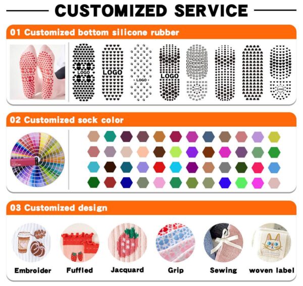 Custom Woven Label Grip Socks
