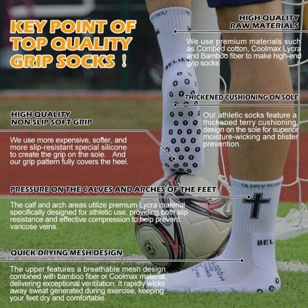 Personlized Soccer Grip Socks