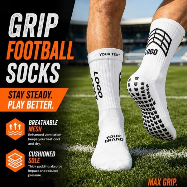 Custom Logo Soccer Grip Socks