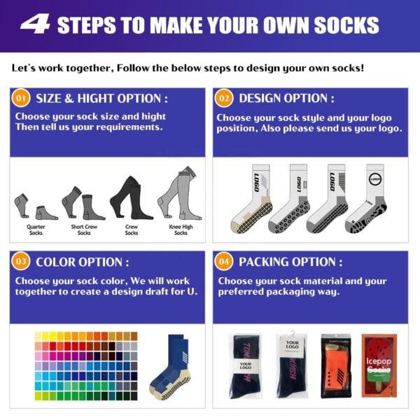 Custom Logo Soccer Grip Socks